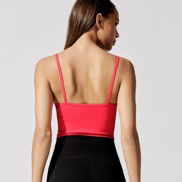 Vertical Ribbed Wrap Front Tank by Carbon38 - Picture 2 of 4